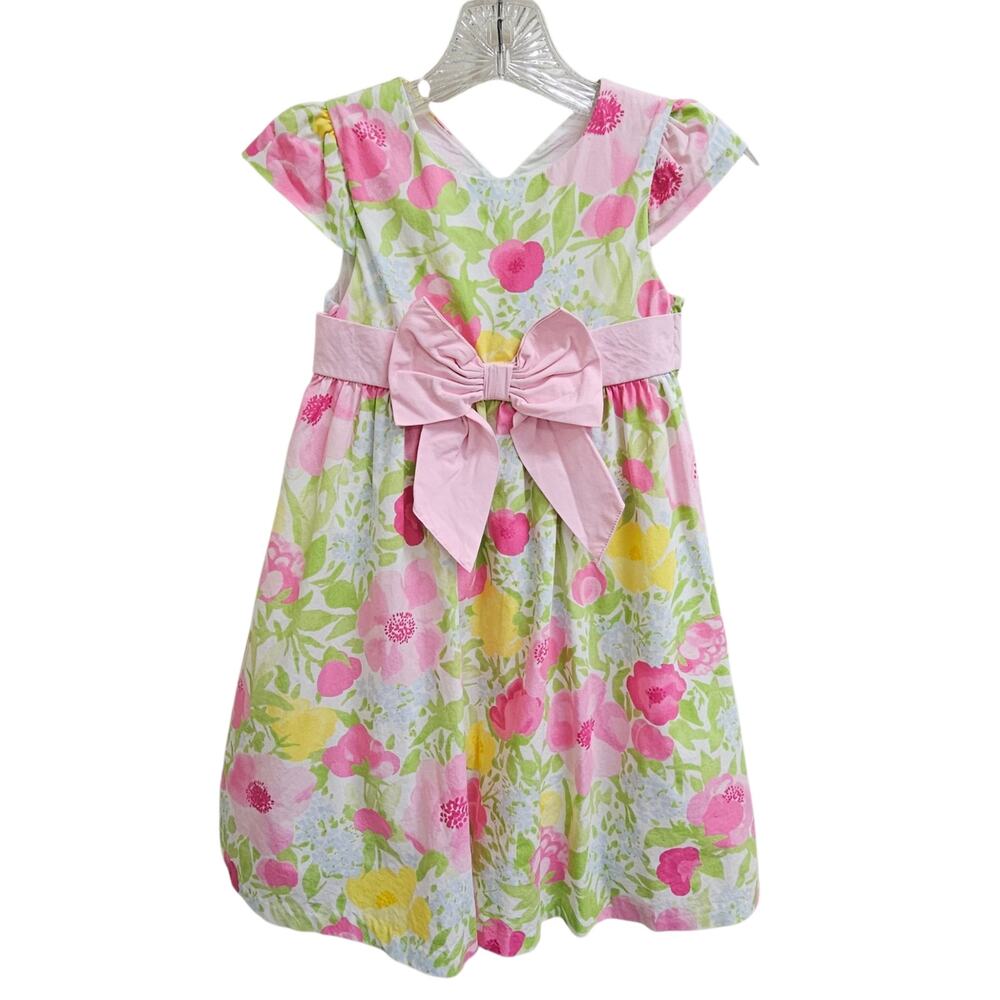 Gymboree "Flower Fancy" Flower Bow Dress Litte Girls Size 6